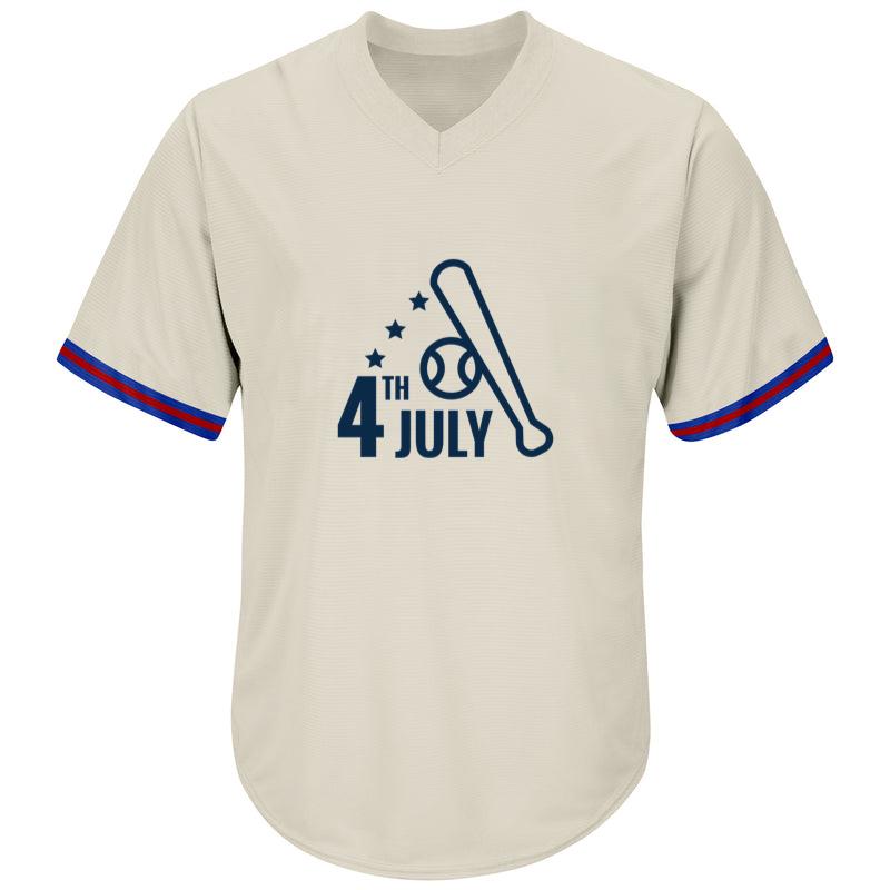 4th July Baseball Bat Flat Baseball Jersey - Image 2