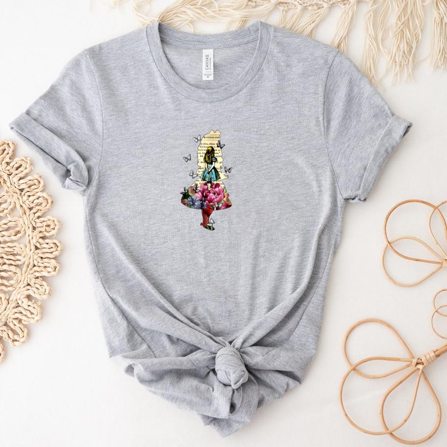 Alice In Wonderland Magical Garden Vintage Book T-Shirt