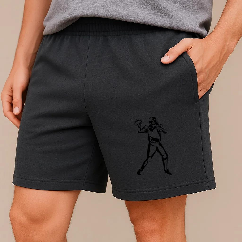 American Football Player Throw High Contrast Short - Image 2