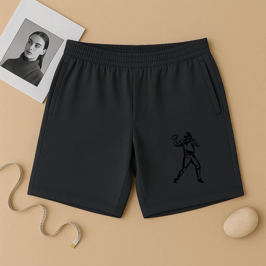 American Football Player Throw High Contrast Short
