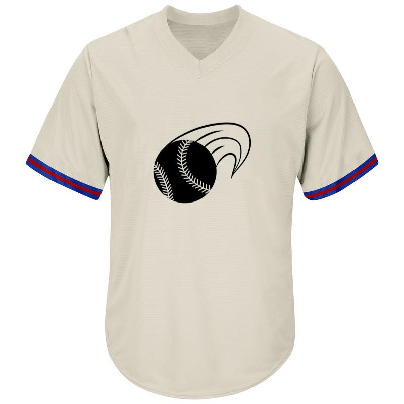 Baseball Ball Flying Cut Out Baseball Jersey - Image 2