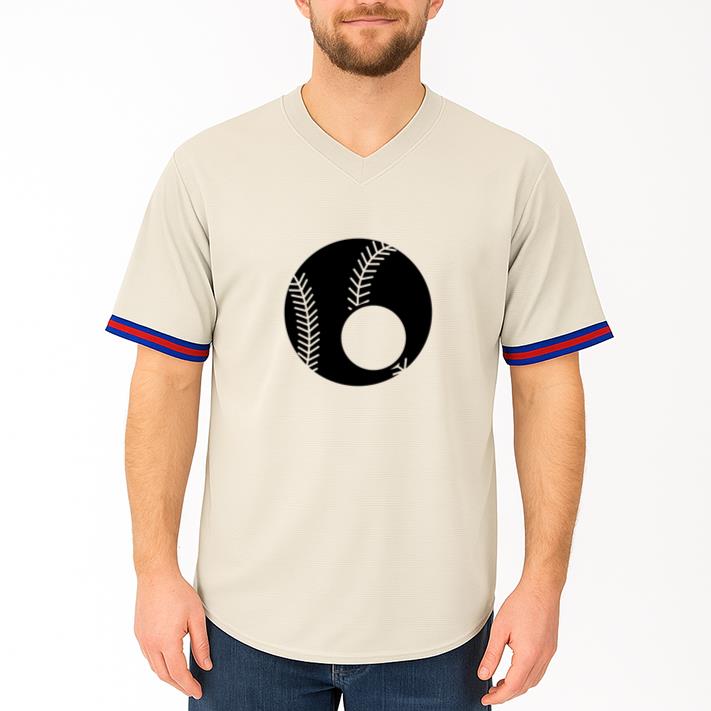 Baseball Ball Label Cut Out Baseball Jersey - Image 4