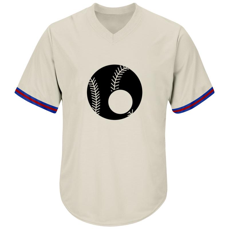 Baseball Ball Label Cut Out Baseball Jersey - Image 2