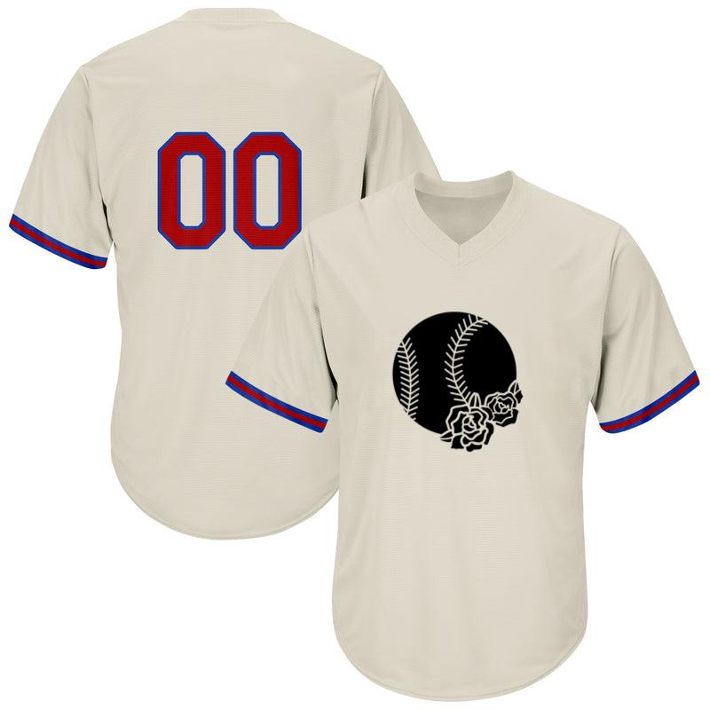 Baseball Ball With Roses Cut Out Baseball Jersey