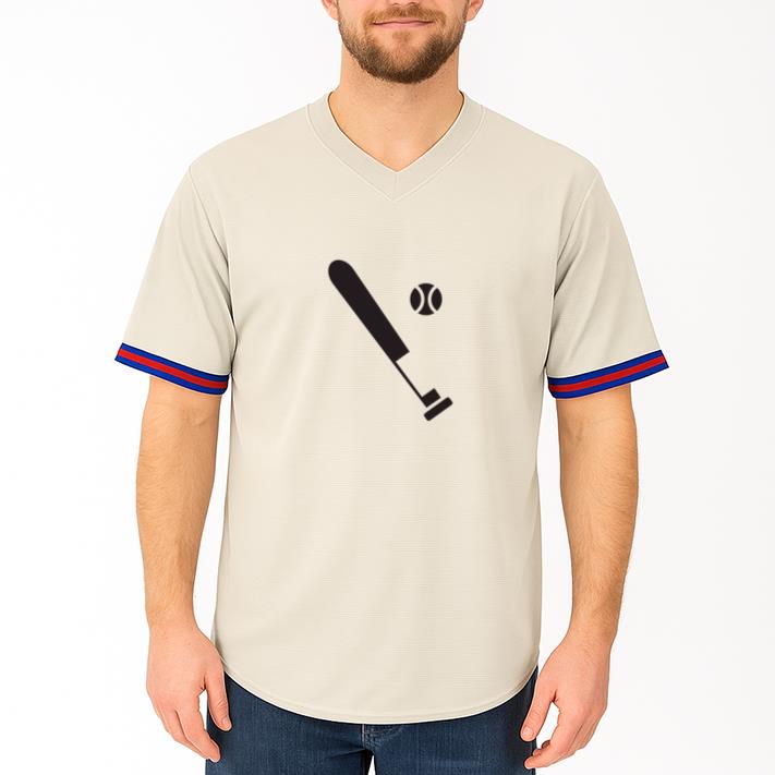 Baseball Bat And Ball Black Baseball Jersey - Image 4