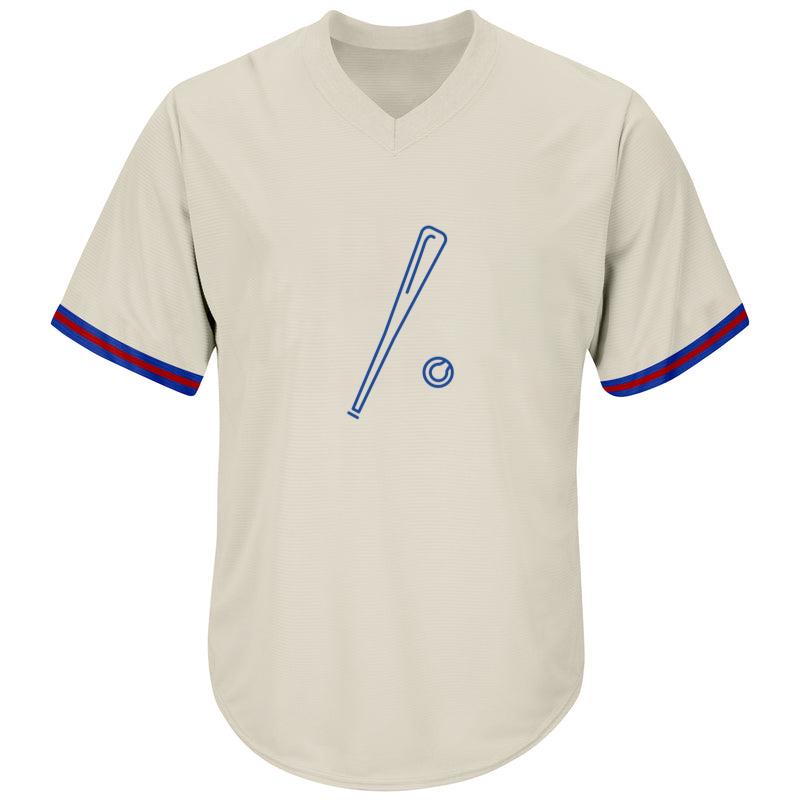 Baseball Bat And Ball Stroke Baseball Jersey - Image 2