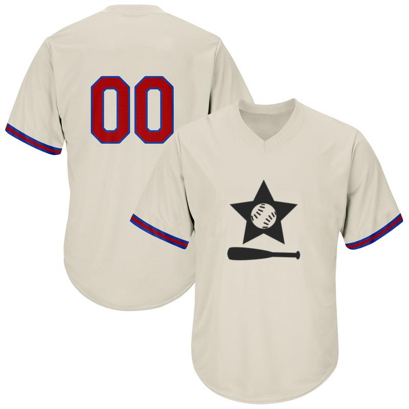 Baseball Bat Star Logo Baseball Jersey