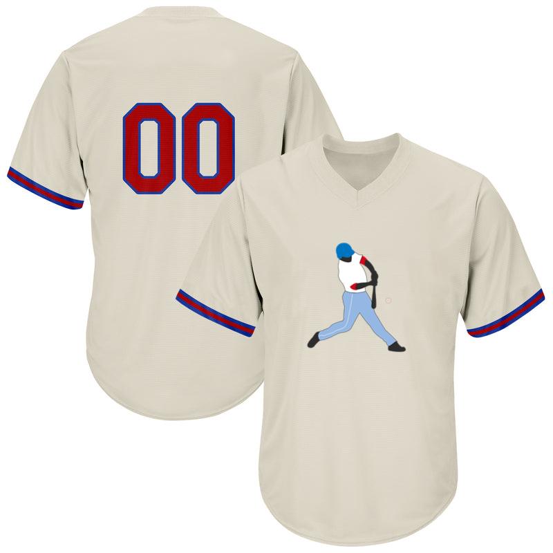 Baseball Batter Hit Silhouette Baseball Jersey