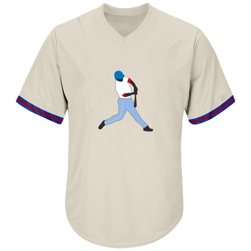 Baseball Batter Hit Silhouette Baseball Jersey - Image 2