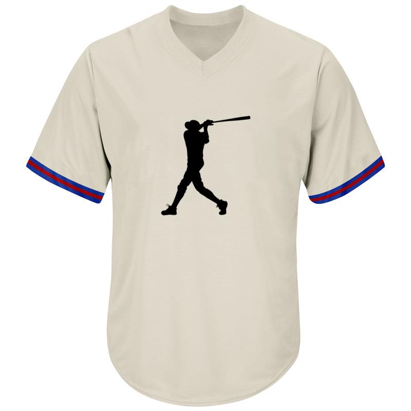 Baseball Batter Silhouette Player Baseball Jersey - Image 2