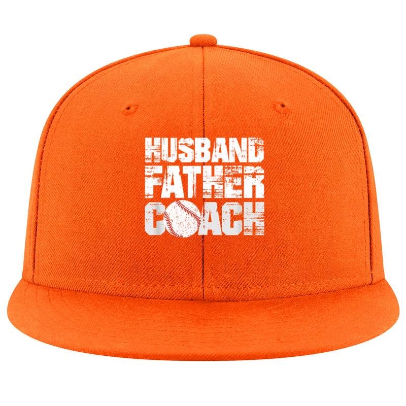 Husband Father Coach Softball Baseball Dad Cap - Image 2