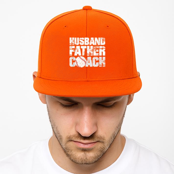 Husband Father Coach Softball Baseball Dad Cap - Image 4