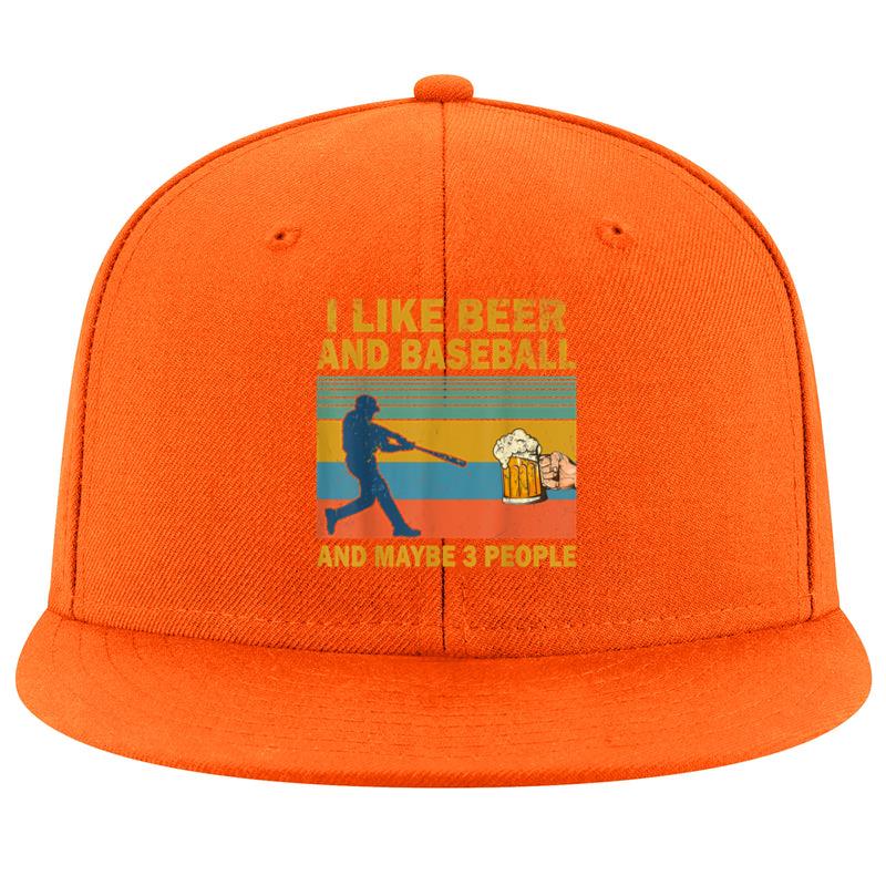 I Like Beer And Baseball And Maybe 3 People Cap - Image 2
