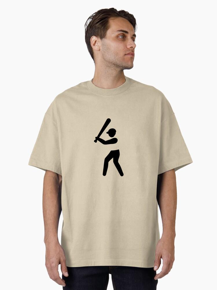 Person Playing Baseball Oversized T-Shirt - Image 2