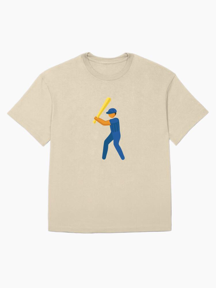 Person With Baseball Bat Flat Oversized T-Shirt - Image 4