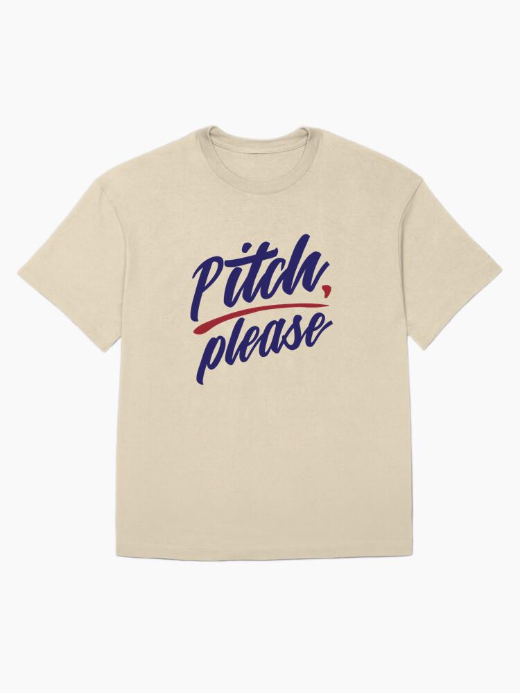 Pitch Please Stripe Badge Sticker Oversized T-Shirt - Image 4