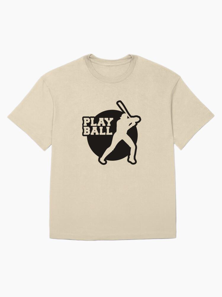 Play Ball Quote Cut Out Oversized T-Shirt - Image 4