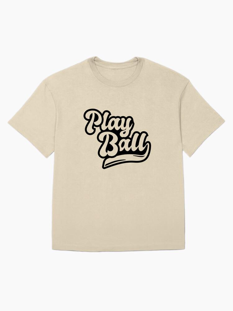 Play Ball Quote Lettering Oversized T-Shirt - Image 4