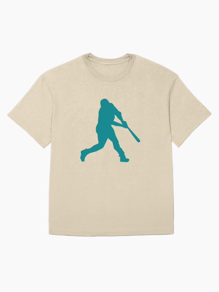 Player Baseball Player Bat Ballplayer Silhouette Baseball Oversized T-Shirt - Image 4