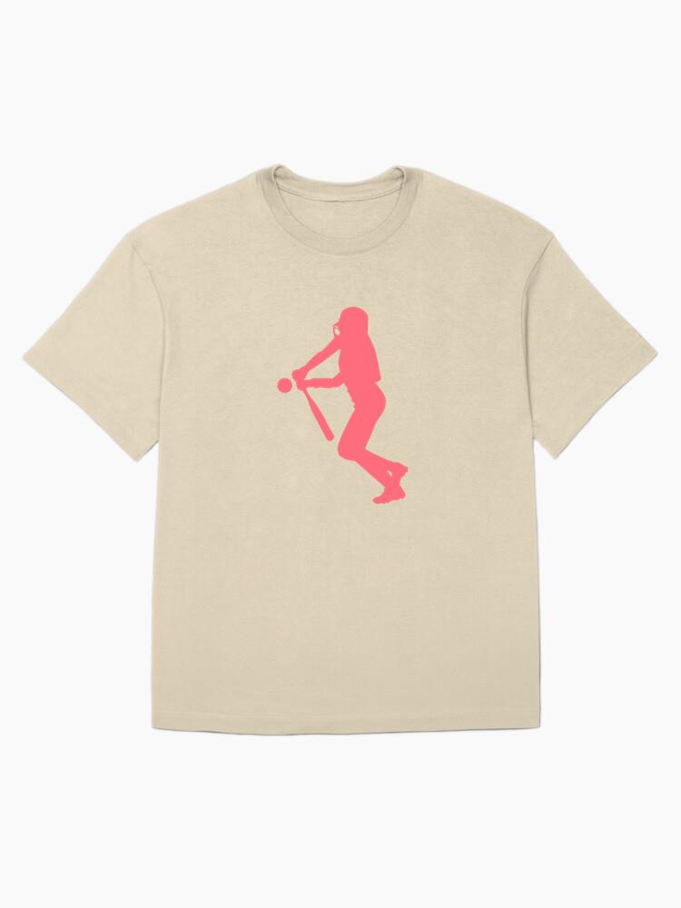 Player Bat Ball Baseball Player Ballplayer Silhouette Oversized T-Shirt - Image 4