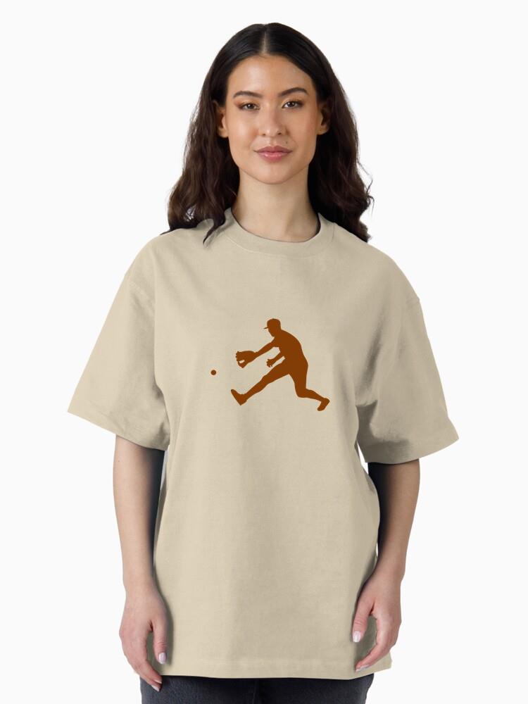 Player Catching The Ball Silhouette Oversized T-Shirt - Image 3