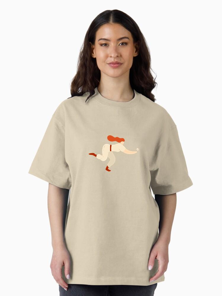 Player Female Ball Hair Outfit Flat Oversized T-Shirt - Image 3