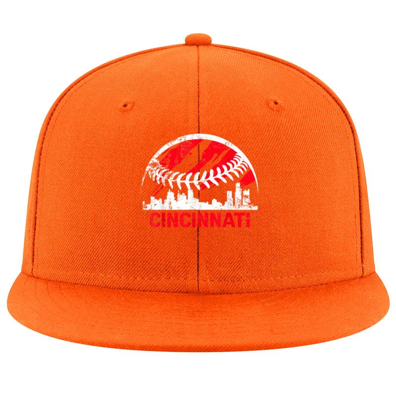 Retro Vintage Cincinnati Skyline Baseball Cap - Image 2