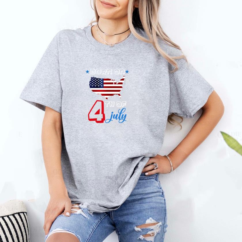 USA Born on 4th of July T-Shirt - Image 2