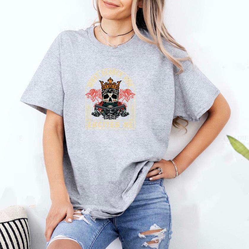 what scares you excites me T-Shirt - Image 2