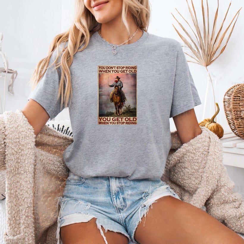 You DonT Stop Riding When You Get Old Vertical Poster T-Shirt - Image 3